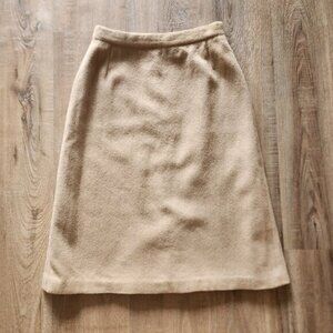 Vintage CamelHair High waisted skirt, Camel color